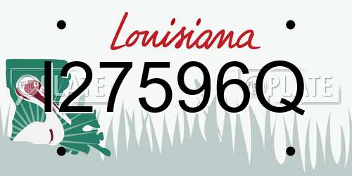 I27596Q Louisiana License Plate