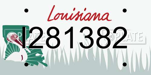 I281382 Louisiana License Plate