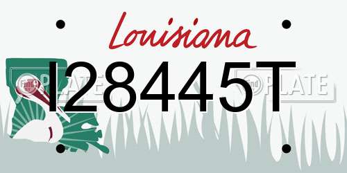 I28445T Louisiana License Plate