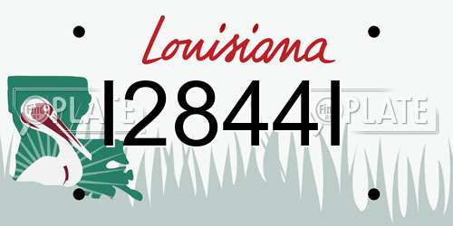 I2844I Louisiana License Plate