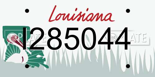 I285044 Louisiana License Plate