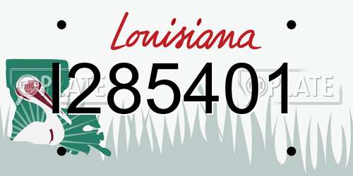 I285401 Louisiana License Plate
