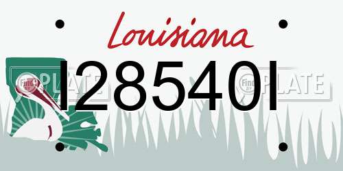 I28540I Louisiana License Plate