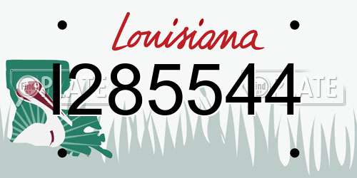 I285544 Louisiana License Plate