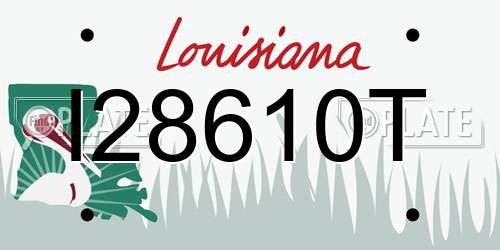 I28610T Louisiana License Plate
