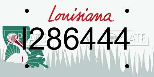 I286444 Louisiana License Plate