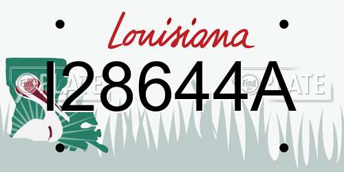 I28644A Louisiana License Plate