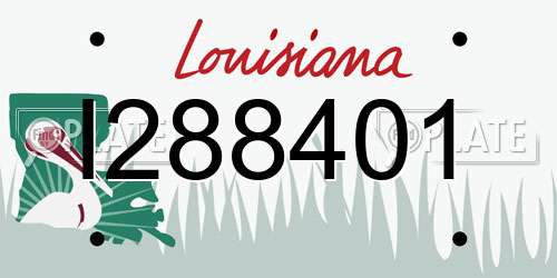 I288401 Louisiana License Plate