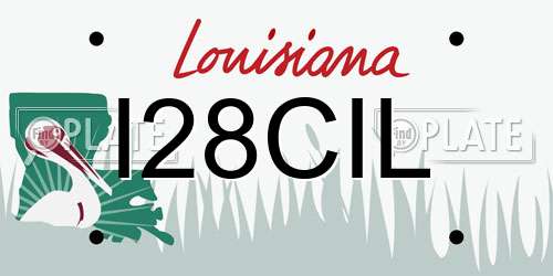 I28CIL Louisiana License Plate