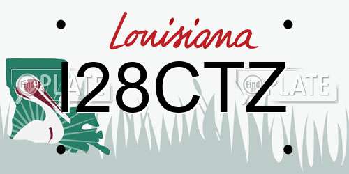 I28CTZ Louisiana License Plate