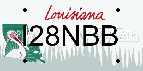 I28NBB Louisiana License Plate