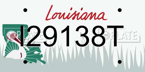 I29138T Louisiana License Plate
