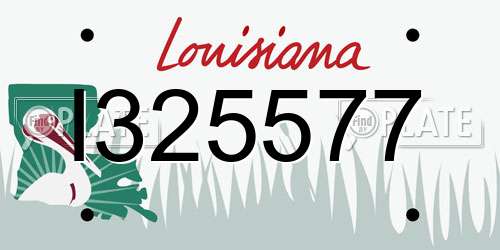 I325577 Louisiana License Plate