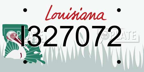 I327072 Louisiana License Plate