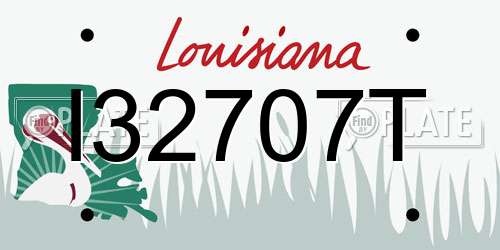 I32707T Louisiana License Plate
