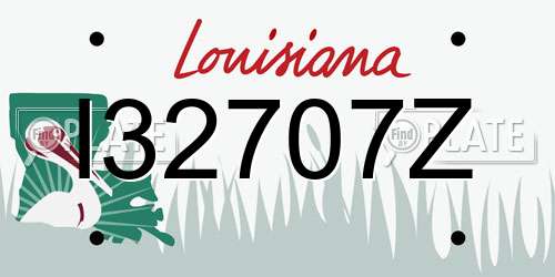I32707Z Louisiana License Plate