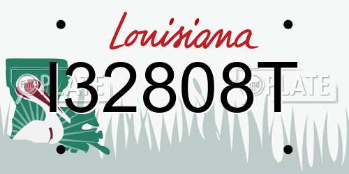 I32808T Louisiana License Plate