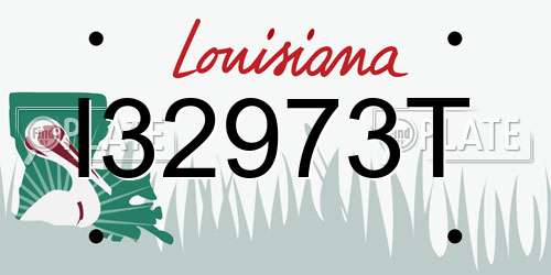 I32973T Louisiana License Plate