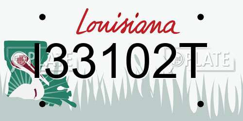 I33102T Louisiana License Plate