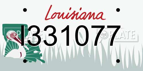 I331077 Louisiana License Plate