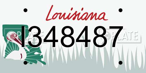 I348487 Louisiana License Plate