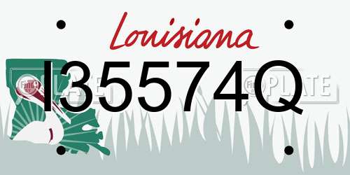 I35574Q Louisiana License Plate