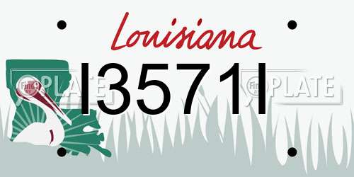 I3571I Louisiana License Plate