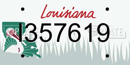 I357619 Louisiana License Plate