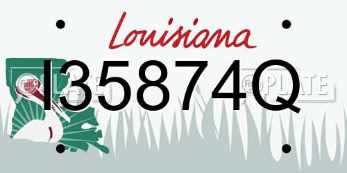 I35874Q Louisiana License Plate