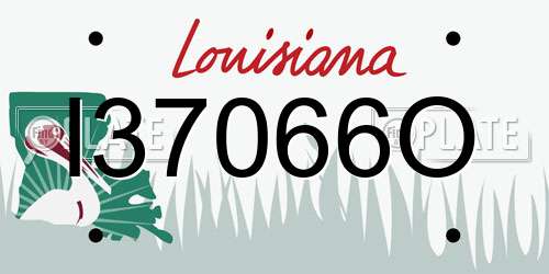 I37066O Louisiana License Plate