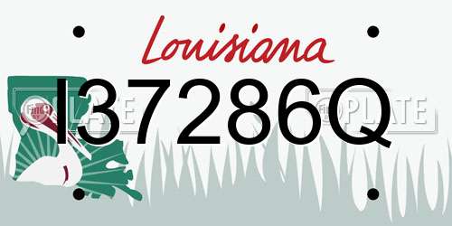 I37286Q Louisiana License Plate