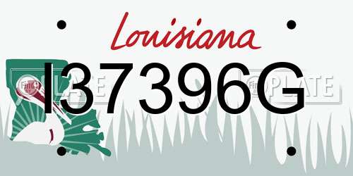 I37396G Louisiana License Plate
