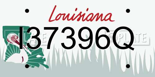I37396Q Louisiana License Plate