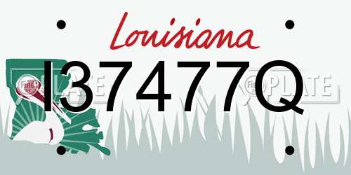 I37477Q Louisiana License Plate