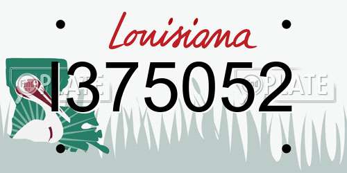 I375052 Louisiana License Plate