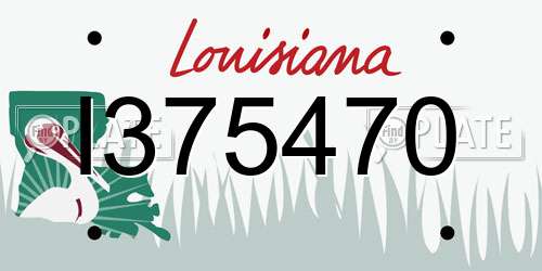 I375470 Louisiana License Plate