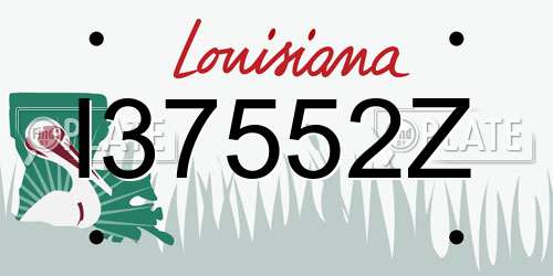I37552Z Louisiana License Plate