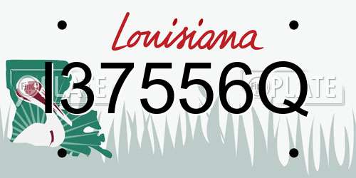I37556Q Louisiana License Plate