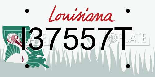 I37557T Louisiana License Plate