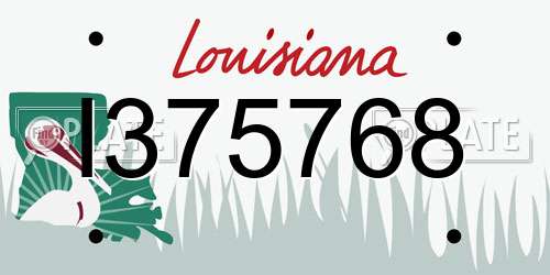 I375768 Louisiana License Plate