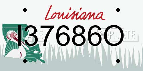 I37686O Louisiana License Plate