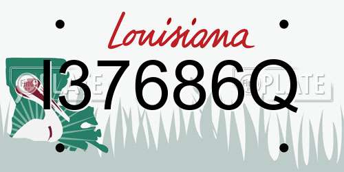 I37686Q Louisiana License Plate