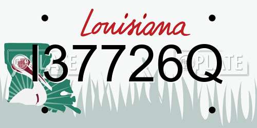 I37726Q Louisiana License Plate