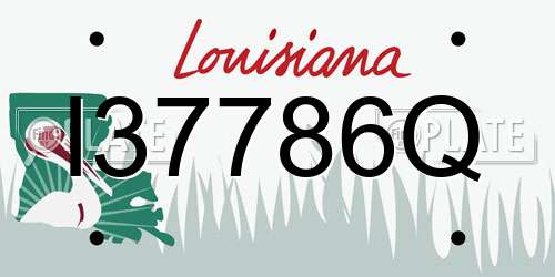 I37786Q Louisiana License Plate