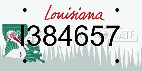 I384657 Louisiana License Plate