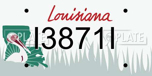 I3871I Louisiana License Plate