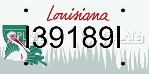 I39189I Louisiana License Plate