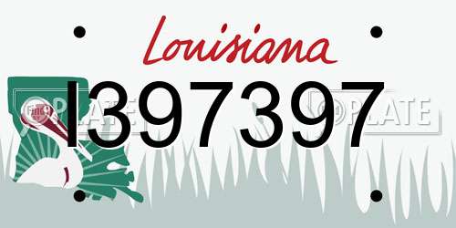 I397397 Louisiana License Plate