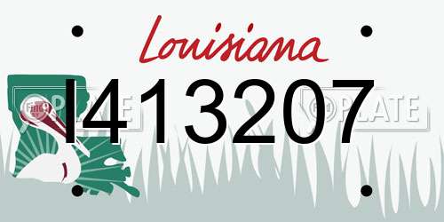 I413207 Louisiana License Plate