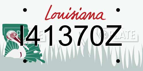 I41370Z Louisiana License Plate